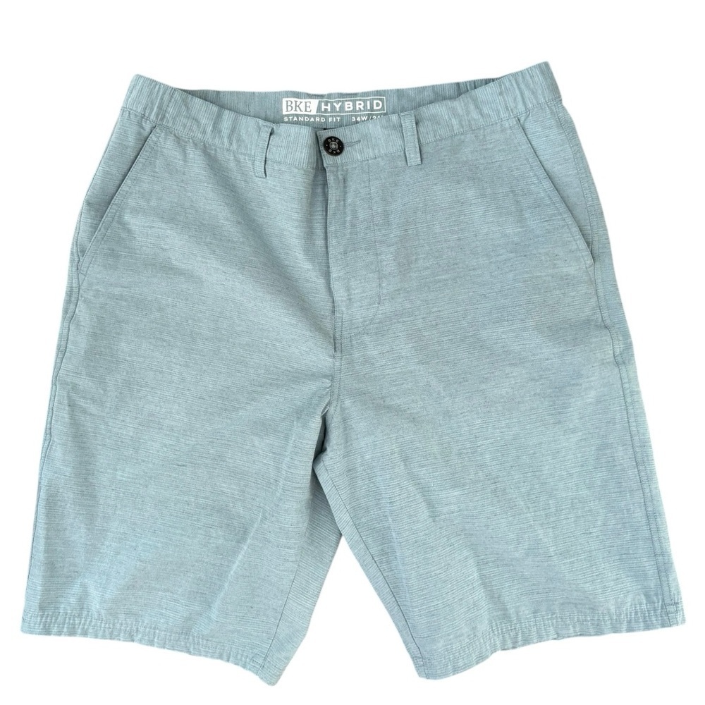BKE Peyton Hybrid Stretch Walkshort Standard Fit Short Sz 34X21” Pockets Teal
